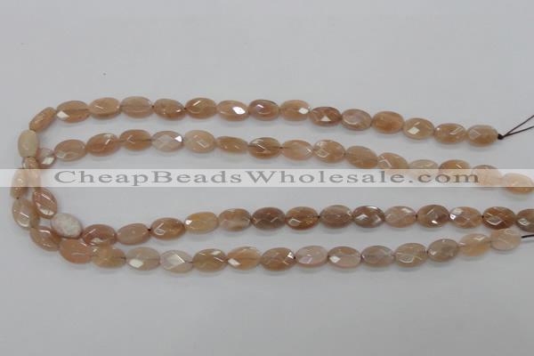 CMS107 15.5 inches 8*12mm faceted oval moonstone gemstone beads