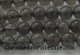 CMS1071 15.5 inches 6mm round grey moonstone beads wholesale