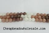 CMS1084 15.5 inches 12mm round mixed moonstone beads wholesale