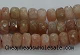 CMS1091 15.5 inches 5*8mm faceted rondelle moonstone beads