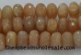 CMS1092 15.5 inches 6*10mm faceted rondelle moonstone beads