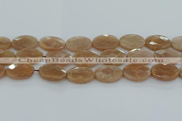 CMS1109 15.5 inches 18*25mm faceted oval moonstone gemstone beads