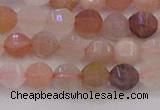 CMS1166 15.5 inches 6mm faceted round rainbow moonstone beads