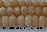 CMS1171 15.5 inches 5*8mm faceted rondelle moonstone beads