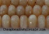 CMS1172 15.5 inches 6*10mm faceted rondelle moonstone beads