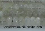 CMS1178 15.5 inches 4*6mm faceted rondelle grey moonstone beads