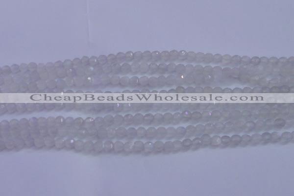 CMS1200 15.5 inches 4mm faceted round white moonstone beads