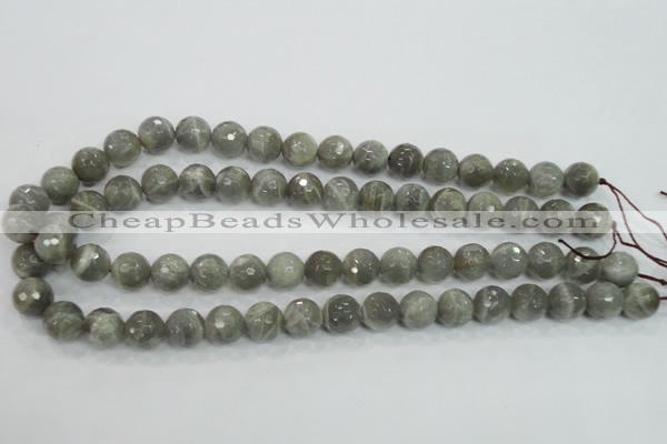 CMS125 15.5 inches 12mm faceted round moonstone gemstone beads