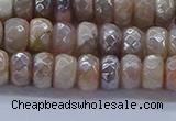 CMS1321 15.5 inches 4*6mm faceted rondelle AB-color moonstone beads