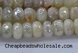 CMS1341 15.5 inches 4*6mm faceted rondelle AB-color white moonstone beads