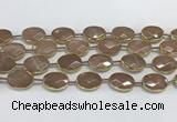 CMS1345 7.5 inches 13*18mm faceted oval moonstone beads