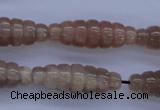 CMS135 15.5 inches 10*30mm carved rice natural moonstone beads