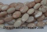 CMS14 15.5 inches 8*12mm oval moonstone gemstone beads wholesale