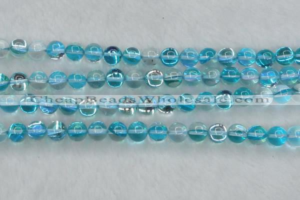 CMS1554 15.5 inches 12mm round synthetic moonstone beads wholesale