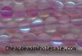 CMS1596 15.5 inches 6mm round matte synthetic moonstone beads