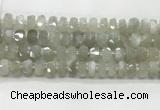 CMS1656 15.5 inches 6*10mm - 8*11mm faceted tyre moonstone beads