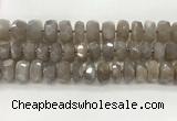 CMS1661 15.5 inches 6*12mm - 8*13mm faceted tyre moonstone beads