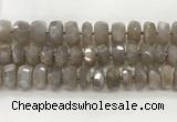 CMS1662 15.5 inches 6*13mm - 8*14mm faceted tyre moonstone beads