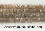 CMS1664 15.5 inches 6*10mm - 8*11mm faceted tyre moonstone beads