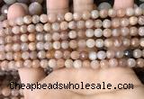 CMS1677 15.5 inches 4mm faceted round moonstone beads wholesale