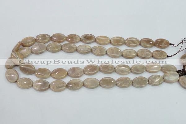 CMS17 15.5 inches 13*18mm oval moonstone gemstone beads wholesale