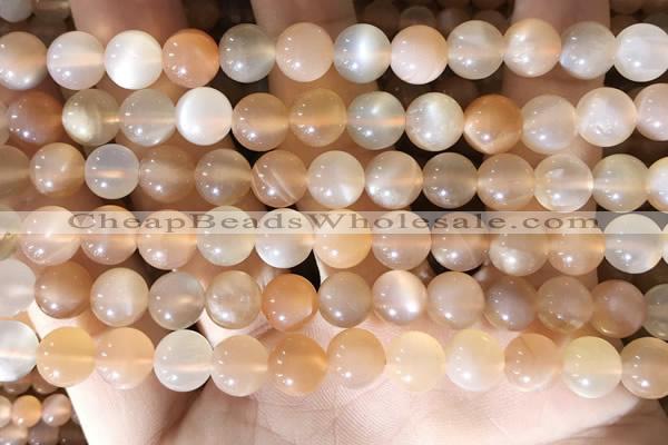 CMS1713 15.5 inches 8mm round rainbow moonstone beads wholesale