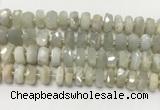 CMS1768 15.5 inches 6*10mm - 8*11mm faceted tyre moonstone beads