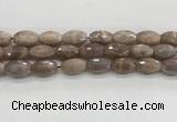 CMS1777 15.5 inches 11*18mm faceted rice AB-color moonstone beads