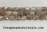 CMS1784 15.5 inches 12*16mm faceted rectangle AB-color moonstone beads