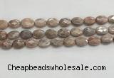 CMS1800 15.5 inches 12*16mm faceted oval AB-color moonstone beads