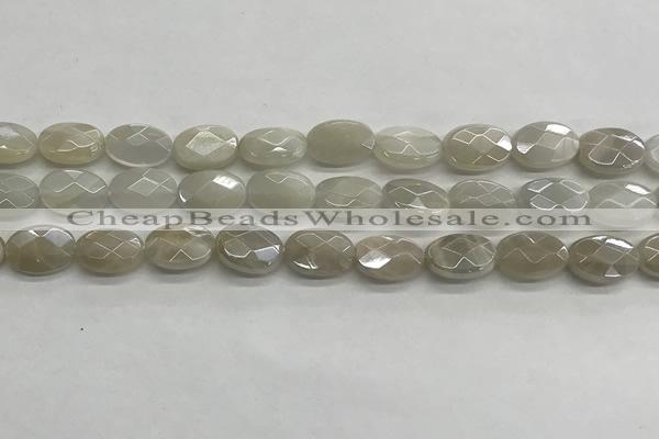 CMS1806 15.5 inches 8*12mm faceted oval AB-color moonstone beads