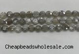 CMS1818 15.5 inches 10mm faceted coin AB-color moonstone beads