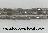 CMS1823 15.5 inches 8*12mm faceted rectangle AB-color moonstone beads