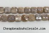 CMS1833 15.5 inches 20*20mm faceted square AB-color moonstone beads