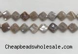 CMS1835 15.5 inches 15*15mm faceted diamond AB-color moonstone beads