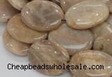 CMS19 15.5 inches 18*25mm oval moonstone gemstone beads wholesale