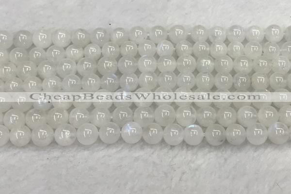 CMS1902 15.5 inches 8mm round white moonstone gemstone beads