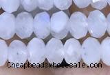 CMS1925 15.5 inches 4*6mm faceted rondelle white moonstone beads