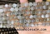 CMS1942 15.5 inches 8mm round grey moonstone beads wholesale