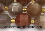 CMS2091 15 inches 9mm - 10mm faceted moonstone gemstone beads