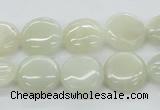 CMS210 15.5 inches 14mm flat round moonstone gemstone beads wholesale