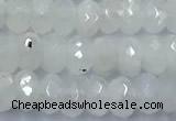 CMS2121 15 inches 4*6mm faceted rondelle white moonstone beads