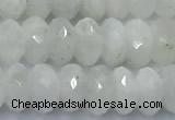 CMS2122 15 inches 6*8mm faceted rondelle white moonstone beads