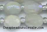 CMS2130 15 inches 8*10mm - 9*12mm faceted nuggets AB-color moonstone beads