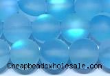 CMS2186 15 inches 6mm, 8mm, 10mm & 12mm round matte synthetic moonstone beads