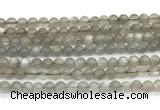 CMS2294 15 inches 6mm round grey moonstone beads wholesale