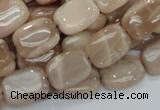 CMS28 15.5 inches 13*18mm rectangle moonstone gemstone beads wholesale