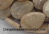 CMS30 15.5 inches 18*25mm flat teardrop moonstone gemstone beads