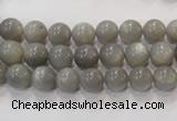 CMS303 15.5 inches 8mm round natural grey moonstone beads wholesale