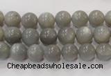 CMS304 15.5 inches 9mm round natural grey moonstone beads wholesale